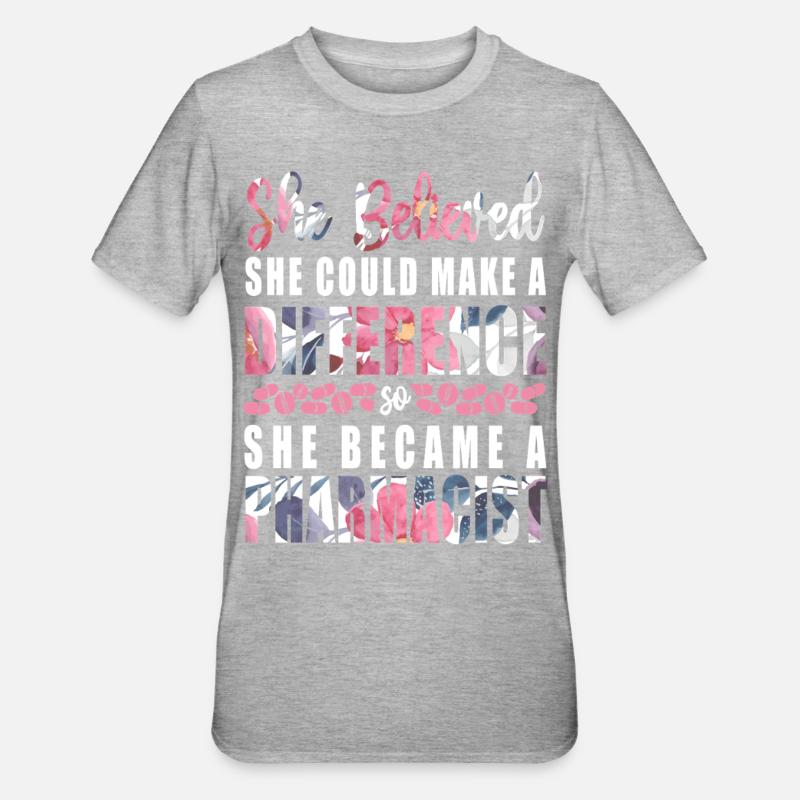 Pharmacy Tech Technician - Unisex Polycotton T-Shirt - Grau meliert