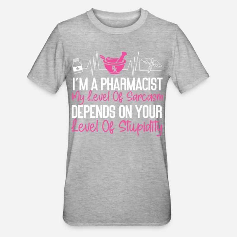 Pharmacy Tech Technician - Unisex Polycotton T-Shirt - Grau meliert