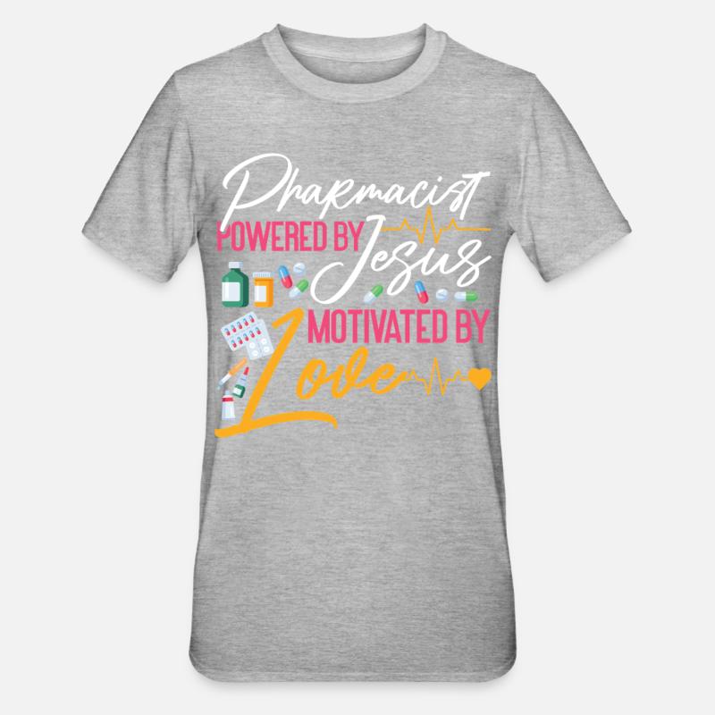 Technicien en pharmacie - T-shirt polycoton Unisexe - gris chiné