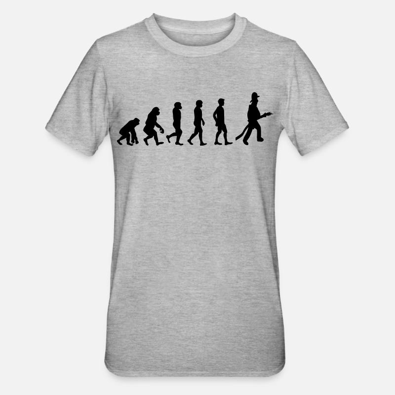 Fire evolution - Unisex Polycotton T-Shirt - heather grey