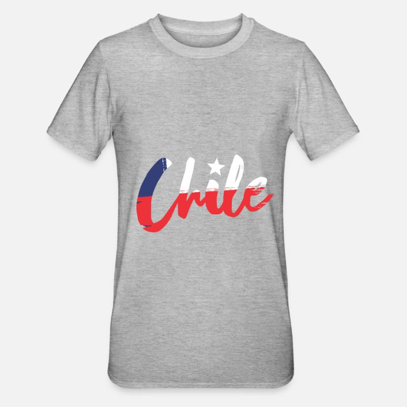 Chile - Unisex Polycotton T-Shirt - heather grey