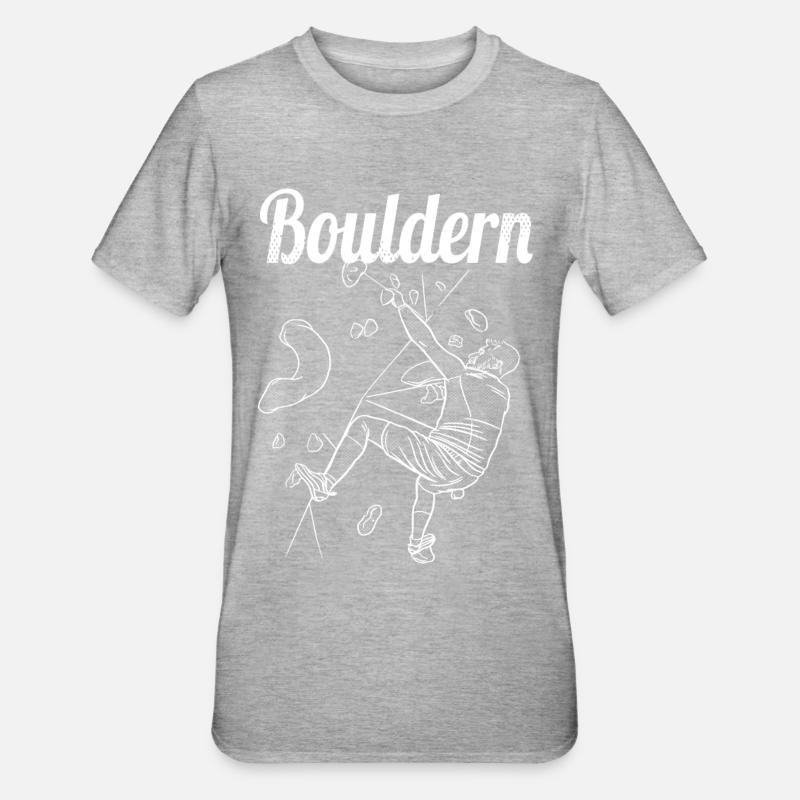 Bouldering Bouldering Climbing Boulderer Bouldering - Unisex Polycotton T-Shirt - heather grey