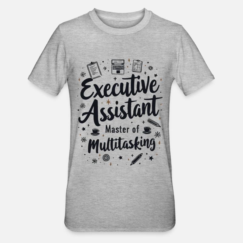Assistent der Geschäftsführung Multitasking Expert - Unisex Polycotton T-Shirt - Grau meliert