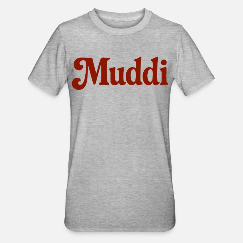 Herzstück Muddi - Unisex Polycotton T-Shirt - Grau meliert