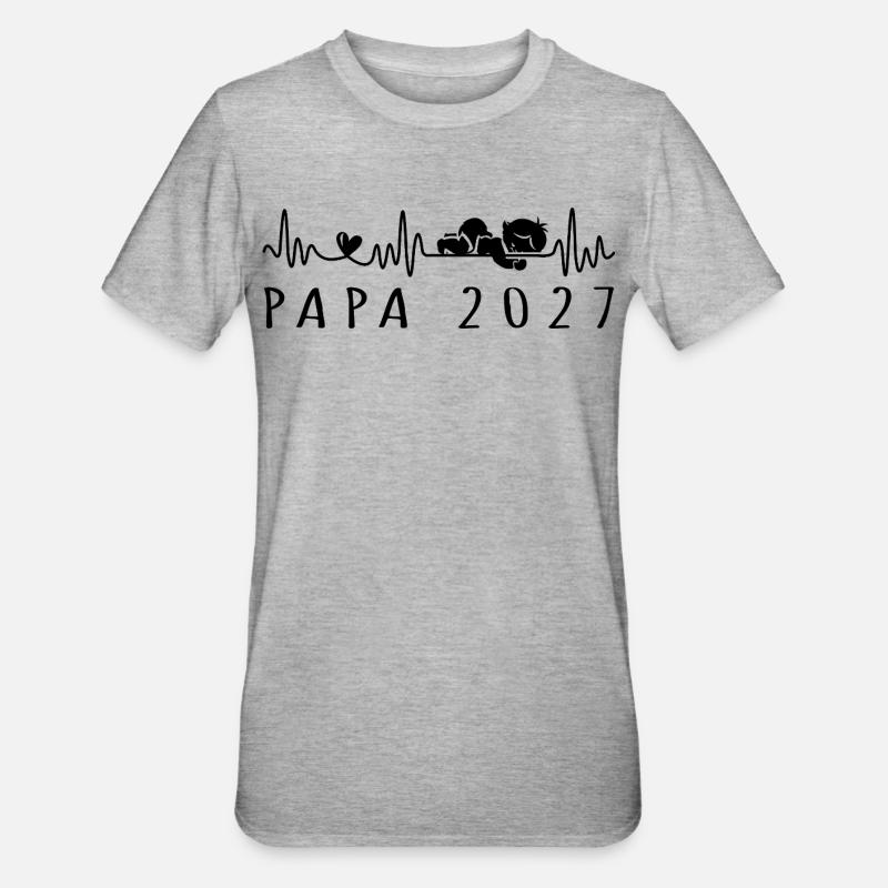 Future Dad 2027 Advertisement Grossesse - Unisex Polycotton T-Shirt - heather grey
