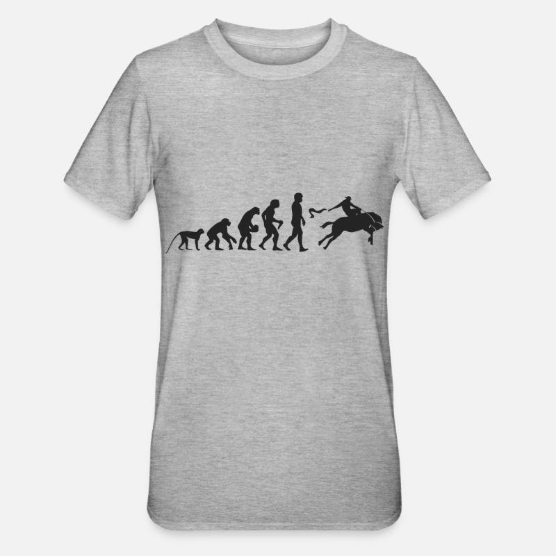 Evolution Rodeo - Unisex Polycotton T-Shirt - heather grey