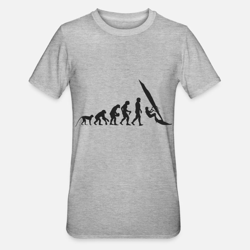 Evolution Windsurfing - T-shirt polycoton Unisexe - gris chiné