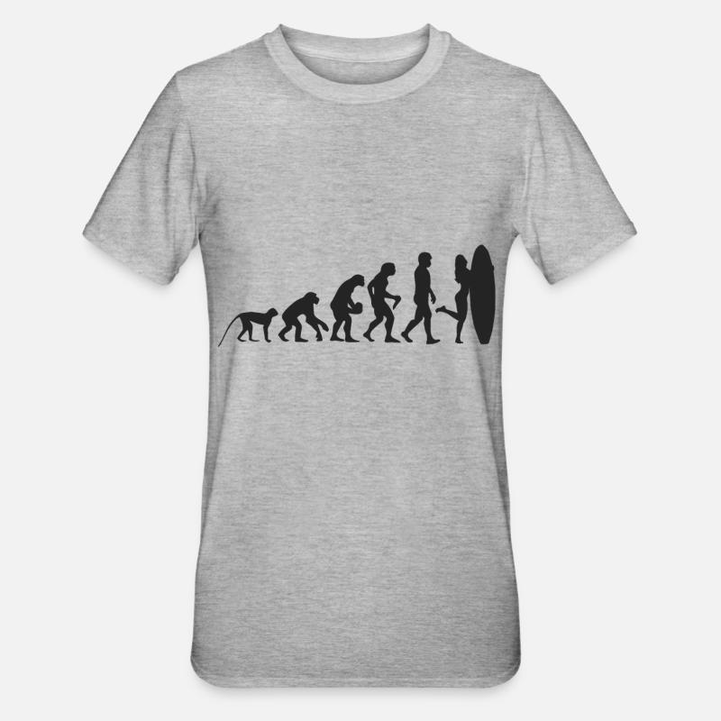 Evolution Surf - T-shirt polycoton Unisexe - gris chiné