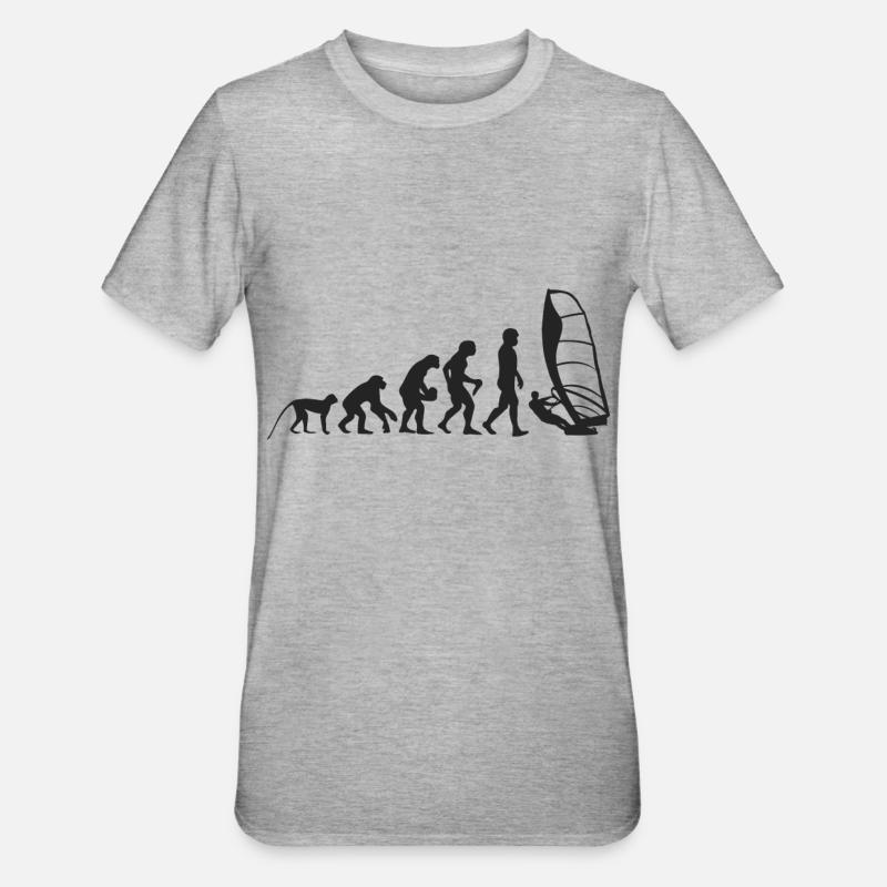 Evolution Windsurfing - T-shirt polycoton Unisexe - gris chiné
