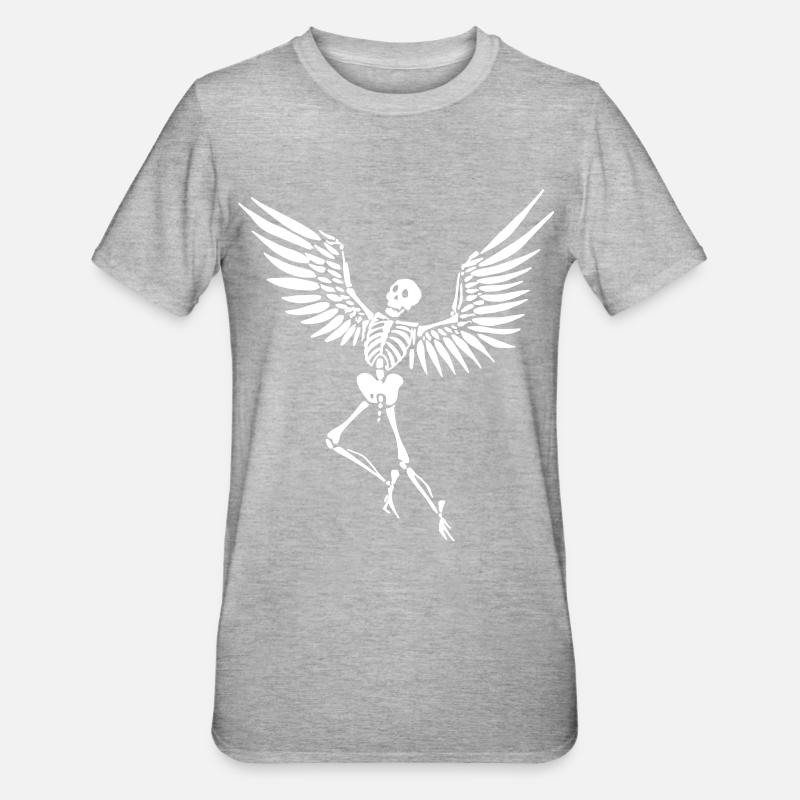 Squelette de vol - T-shirt polycoton Unisexe - gris chiné