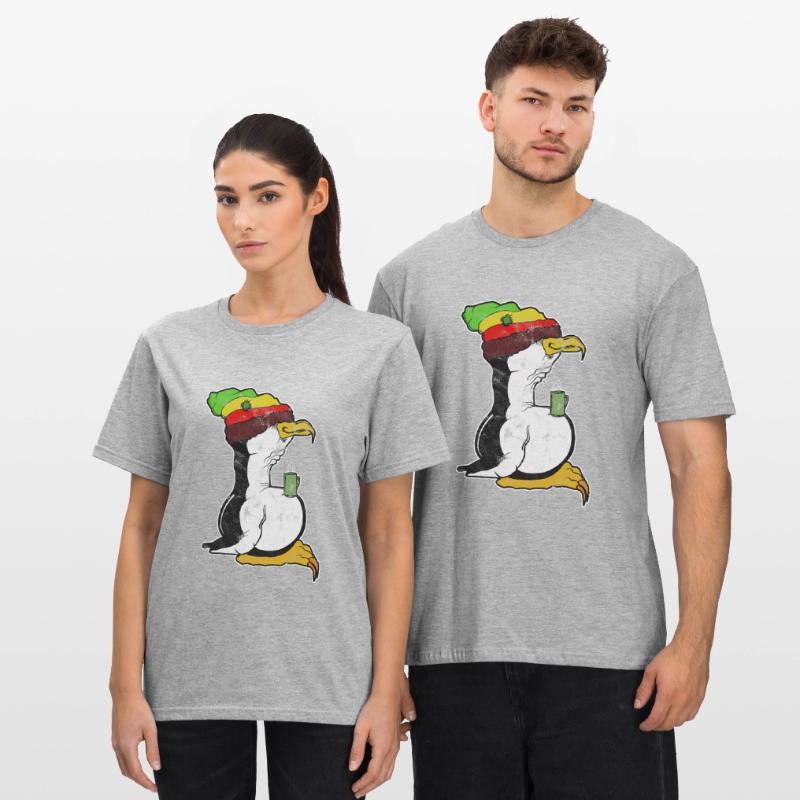 Tux Linux Penguin Coffee Break Computer Nerd Retro Unisex Polycotton T-Shirt
