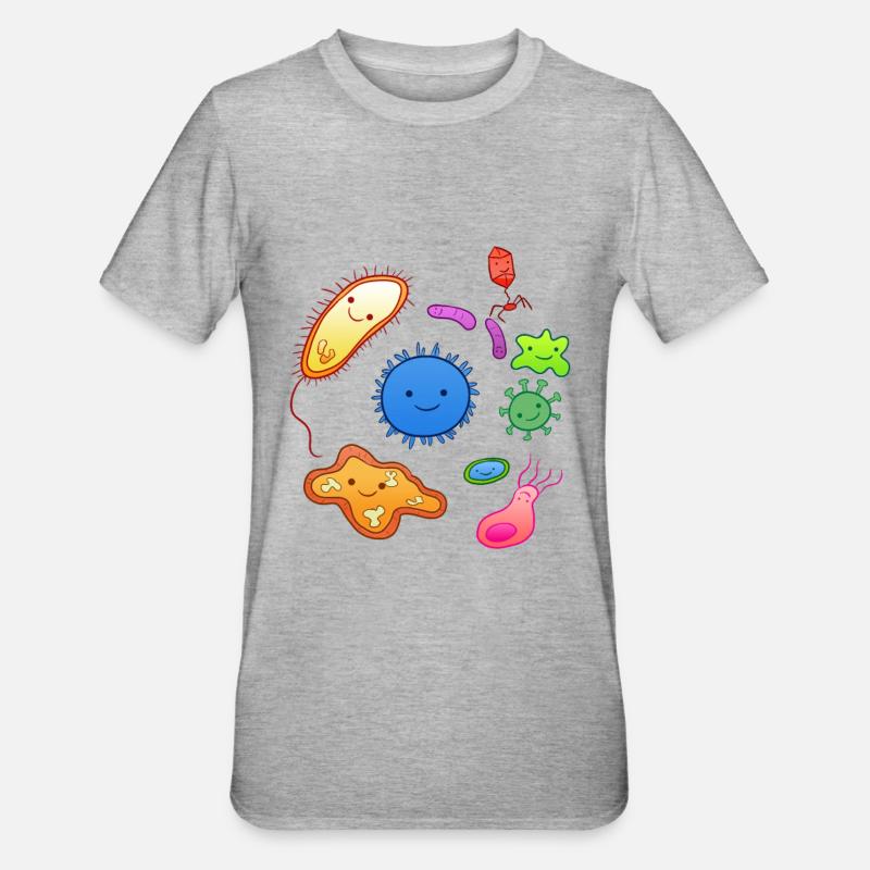 mircrobactéries - T-shirt polycoton Unisexe - gris chiné