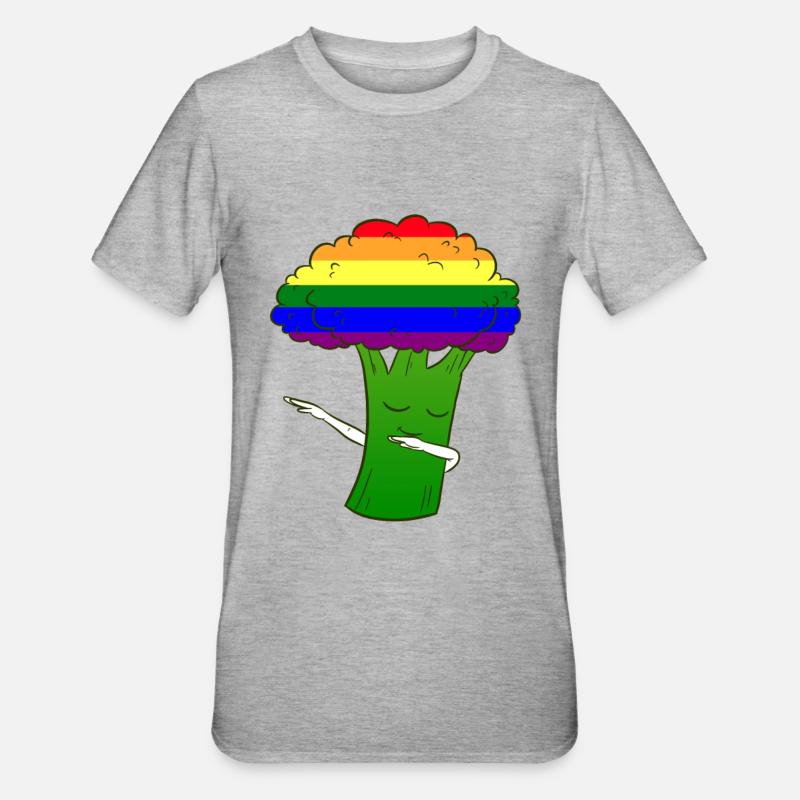 LGBT Broccoli - Unisex Polycotton T-Shirt - Grau meliert