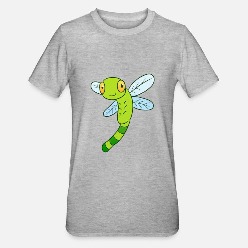 libellule - T-shirt polycoton Unisexe - gris chiné