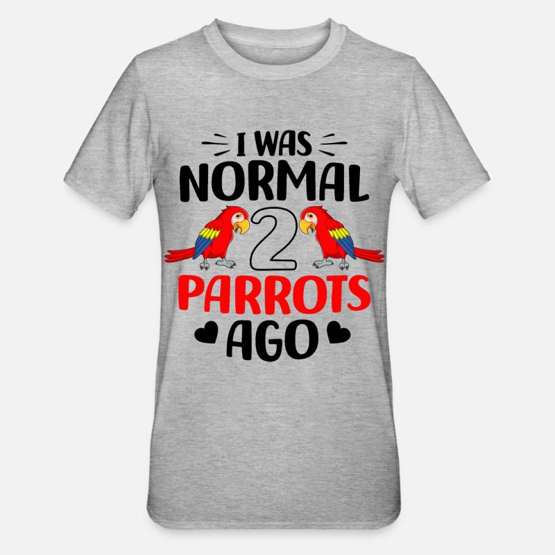 Perroquet - T-shirt polycoton Unisexe - gris chiné