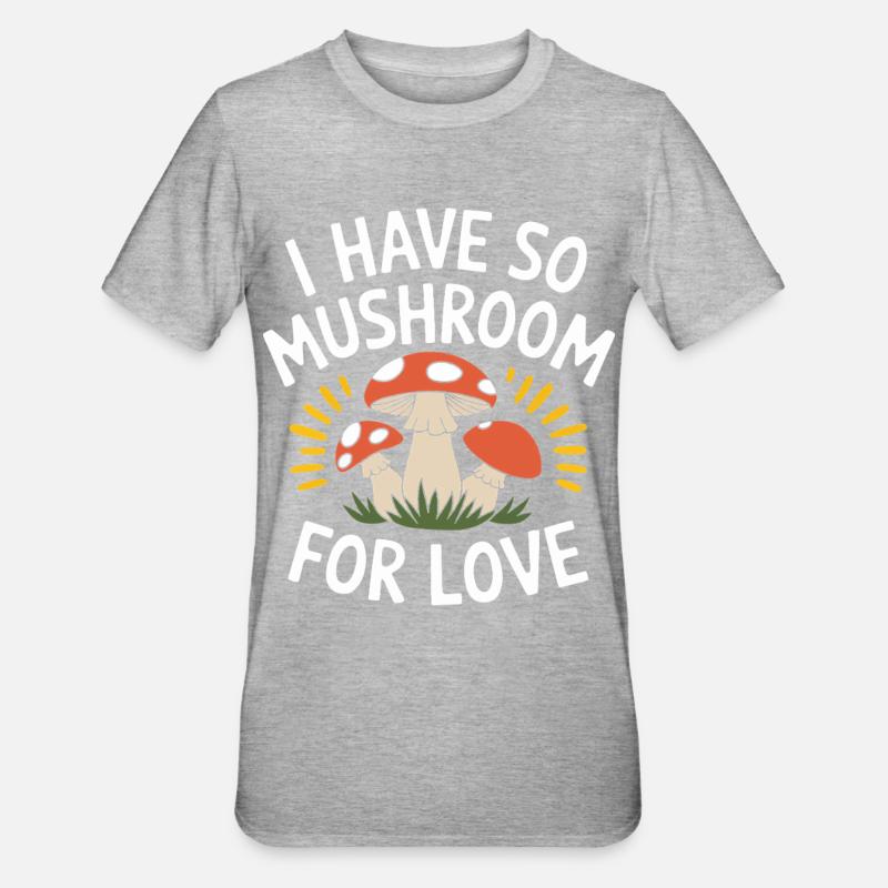 Champignons Champignons Champignon Champignon - T-shirt polycoton Unisexe - gris chiné