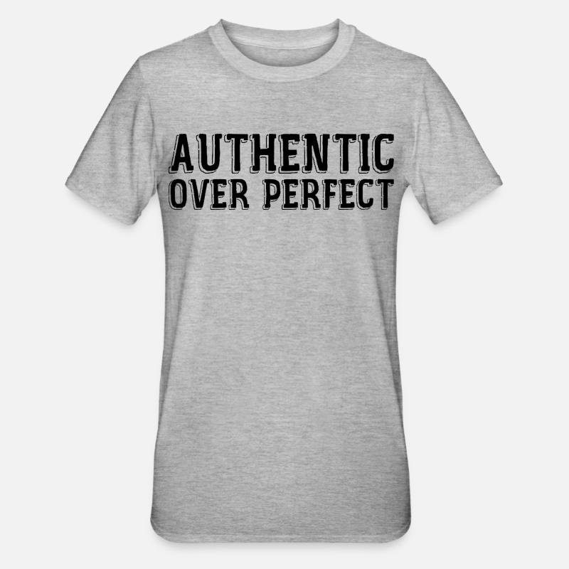 Authentisch statt perfekt - Unisex Polycotton T-Shirt - Grau meliert