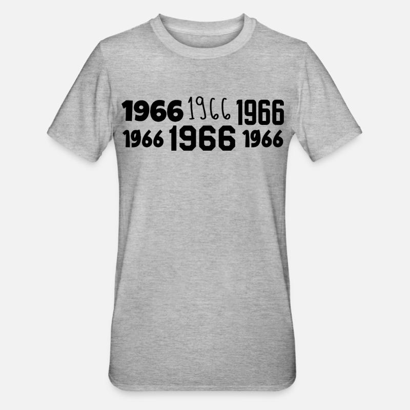 1966 – Großartig seit 1966 - Unisex Polycotton T-Shirt - Grau meliert
