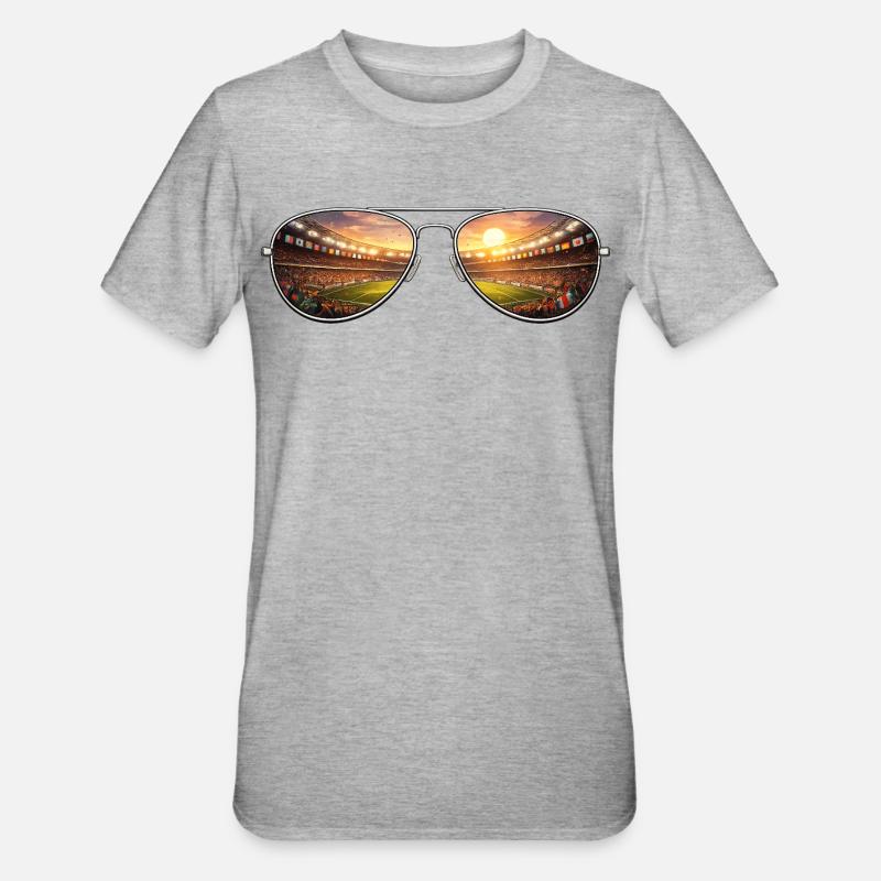 Stadium Sonnenbrille - Unisex Polycotton T-Shirt - Grau meliert