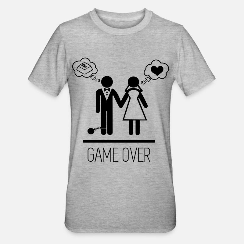 game over 3 - 1 - T-shirt polycoton Unisexe - gris chiné