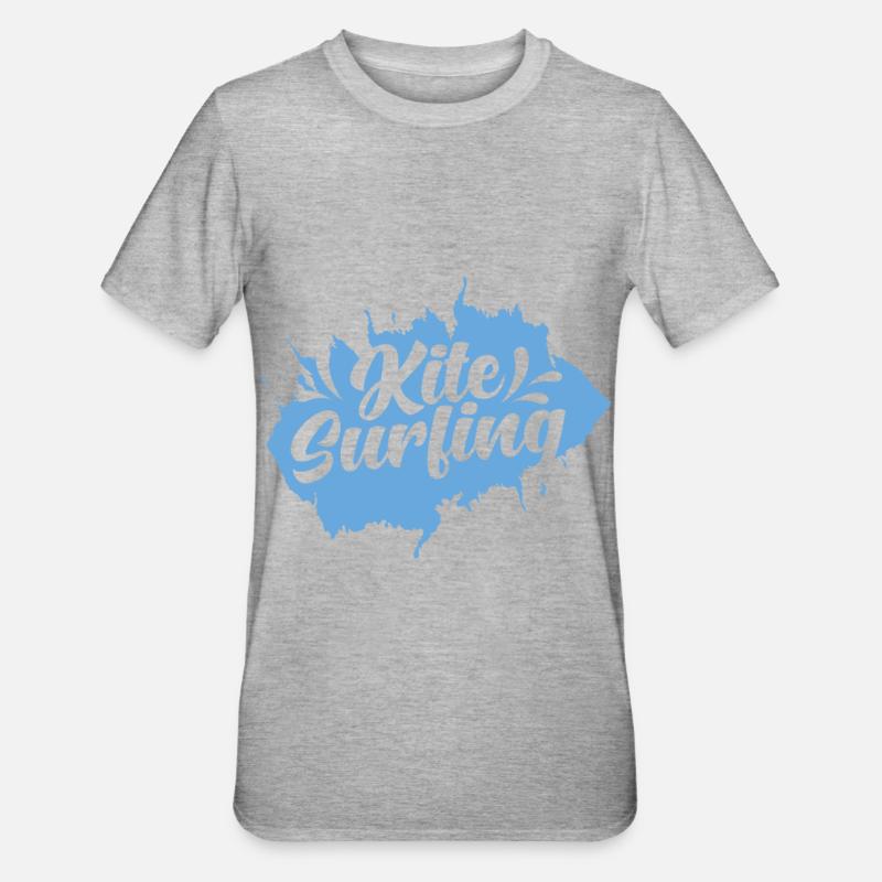 Kite surf - T-shirt polycoton Unisexe - gris chiné