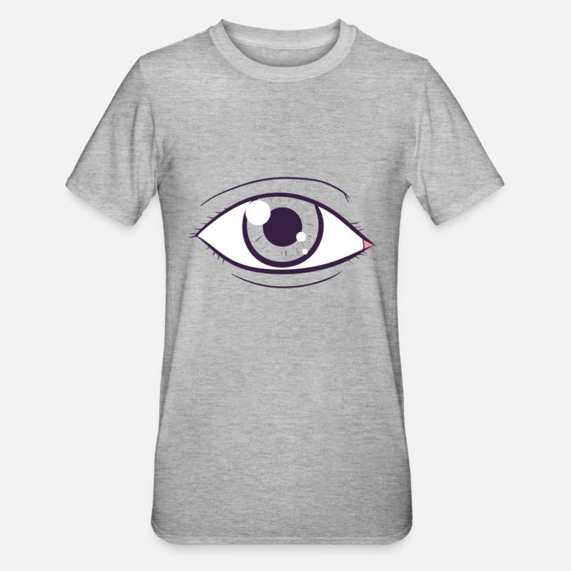 Œil - T-shirt polycoton Unisexe - gris chiné