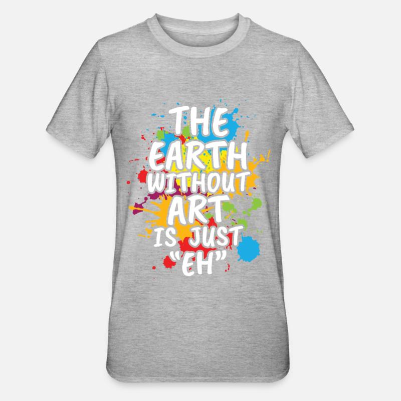 La Terre Sans-100 - T-shirt polycoton Unisexe - gris chiné