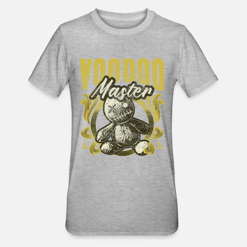 Voodoo Puppe Spruch Geschenkidee - Unisex Polycotton T-Shirt - Grau meliert