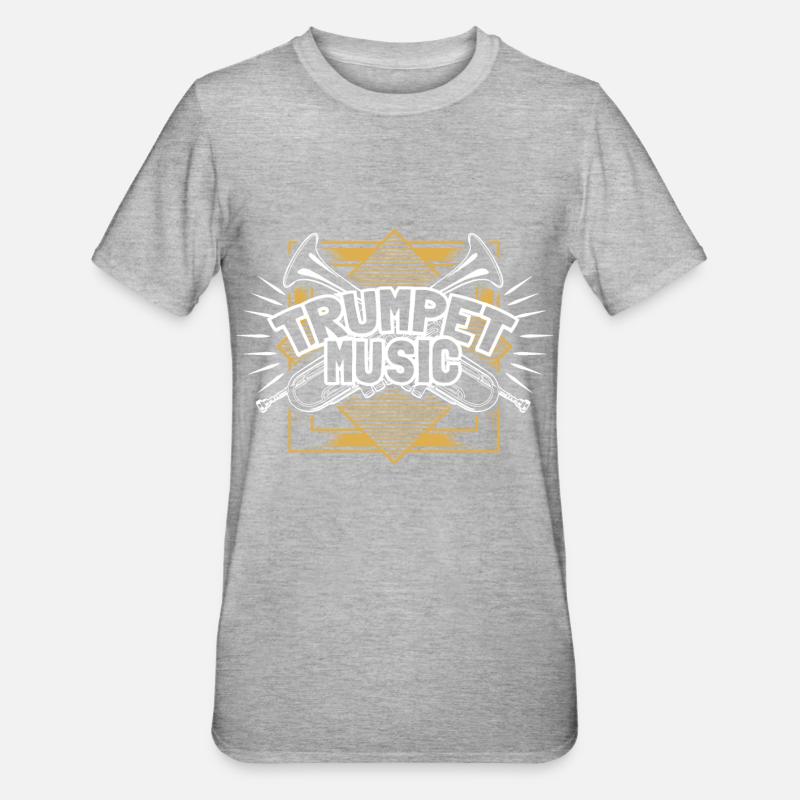 Trompette Instruments à Vent Musiciens - T-shirt polycoton Unisexe - gris chiné