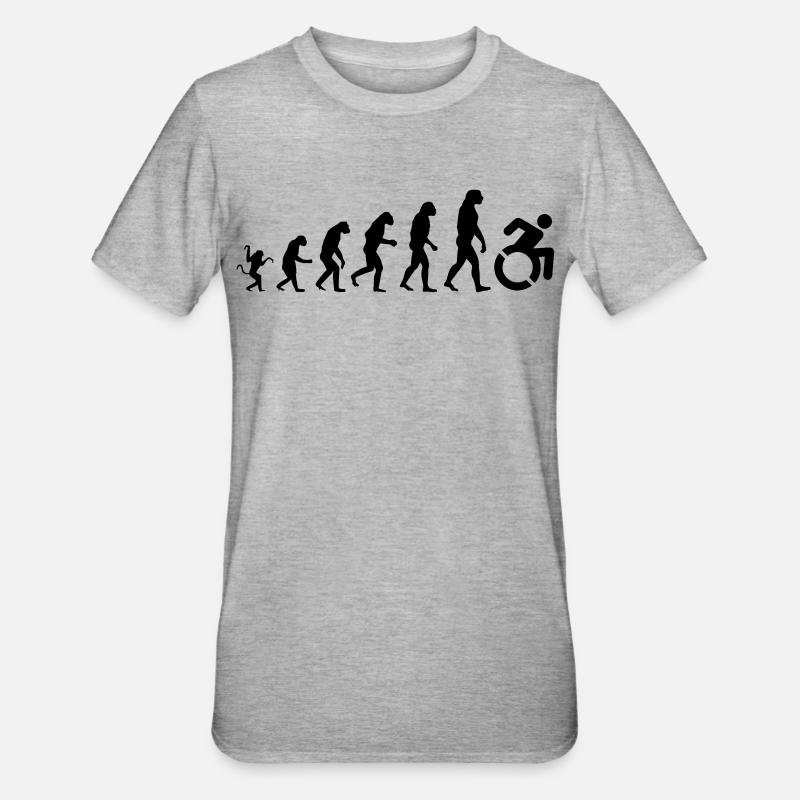 Évolution des fauteuils roulants * - T-shirt polycoton Unisexe - gris chiné