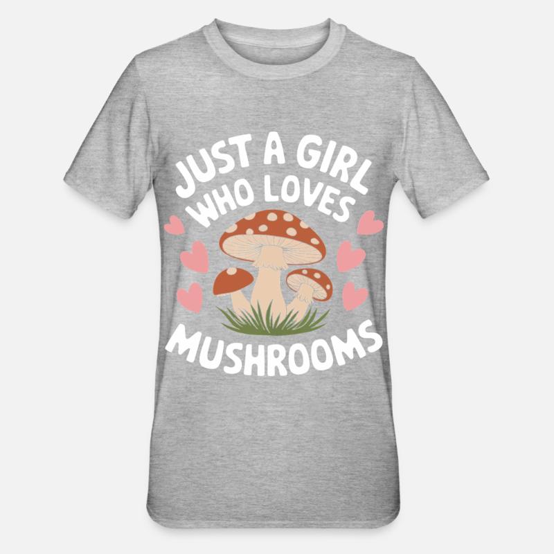 Champignons Champignons Champignon Champignon - T-shirt polycoton Unisexe - gris chiné