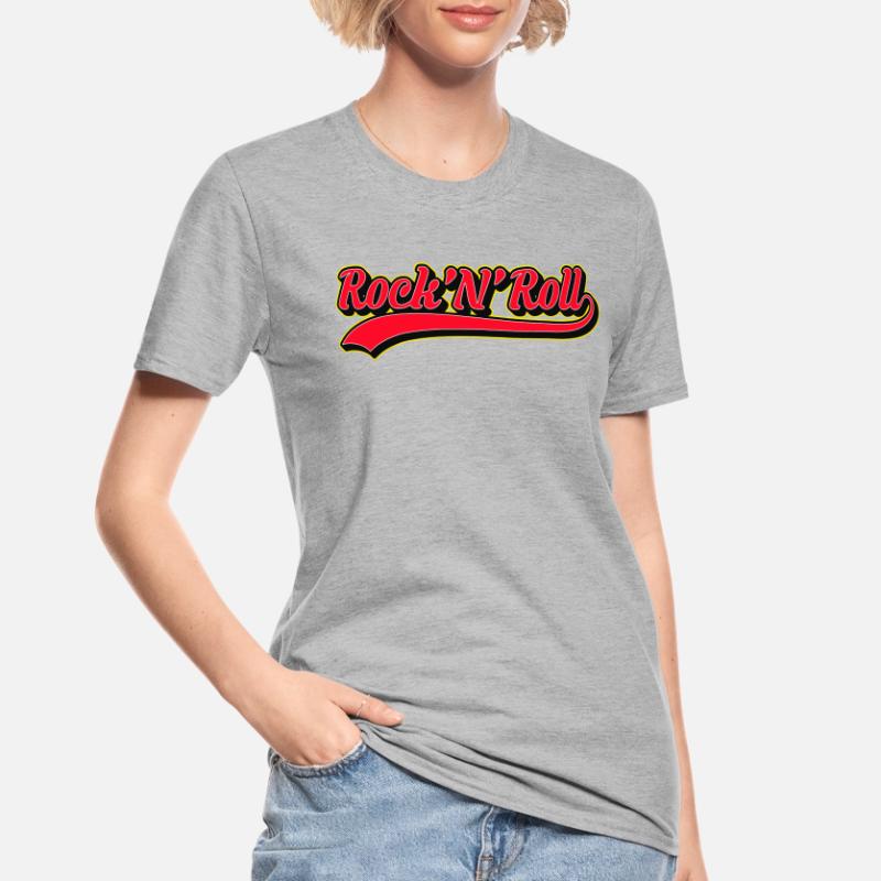 Rock 'N' Roll Retro Script Logo Unisex Polycotton T-Shirt