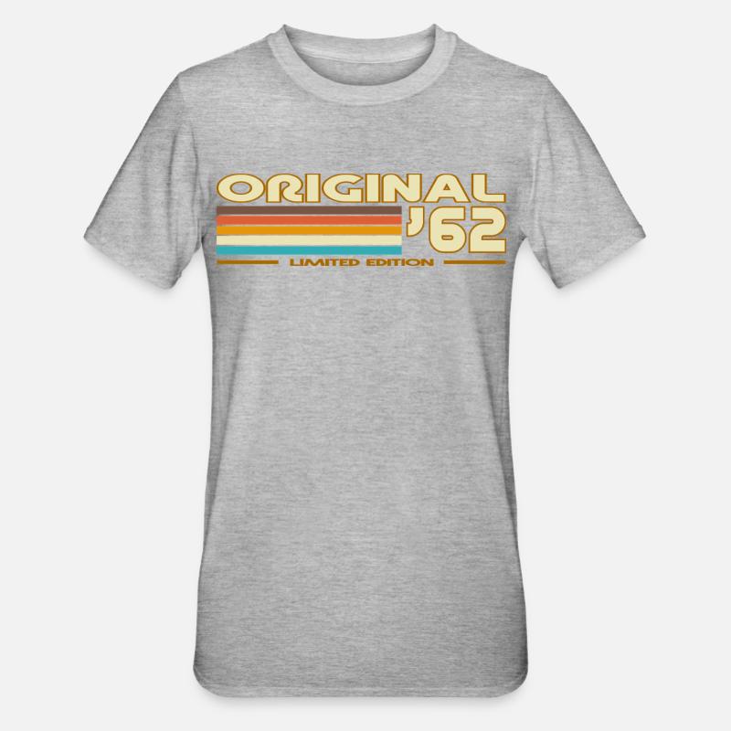 Rétro 62 Arc-en-Ciel - T-shirt polycoton Unisexe - gris chiné