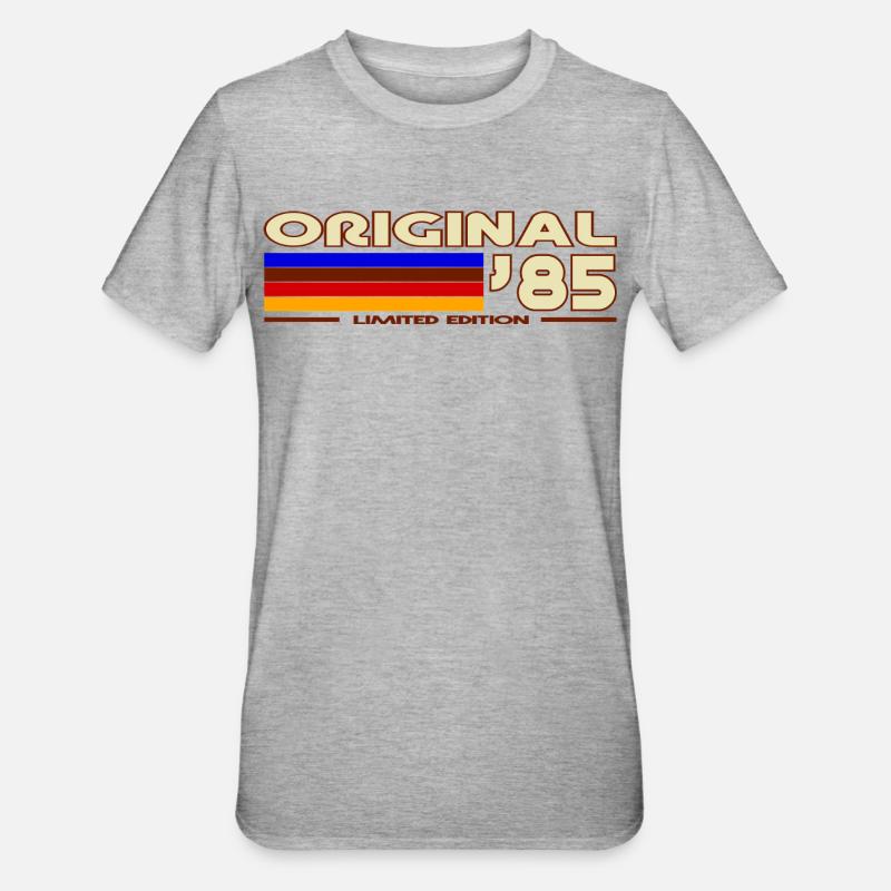 1985 - Unisex Polycotton T-Shirt - Grau meliert