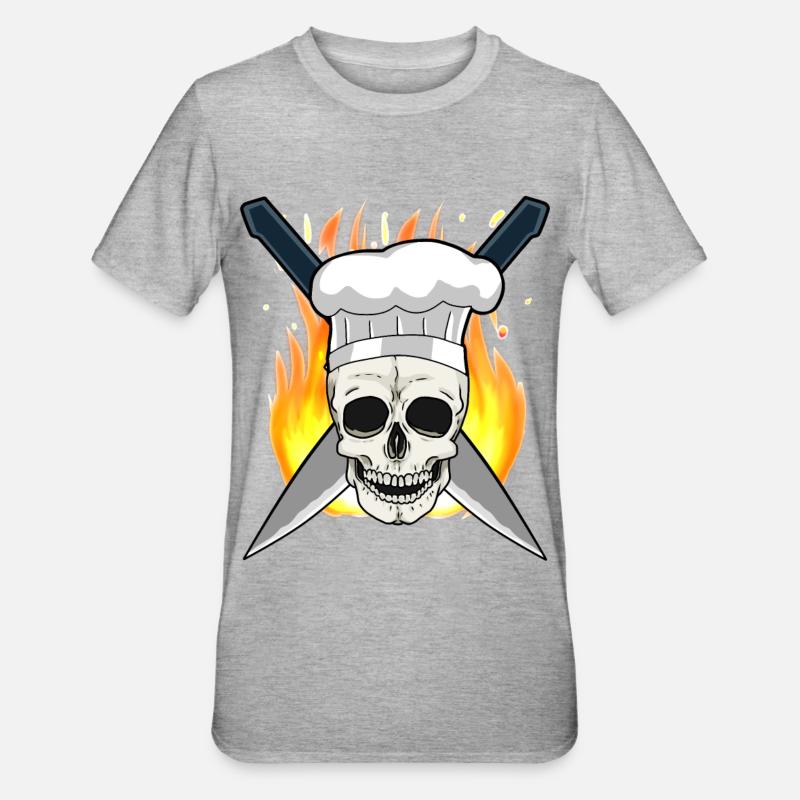 Chef Kitchen Chef Chef Professions - Unisex Polycotton T-Shirt - heather grey