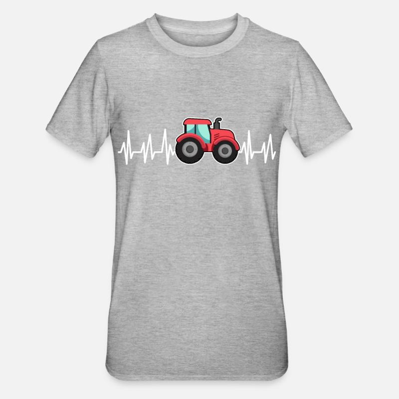 Traktor - Unisex Polycotton T-Shirt - Grau meliert