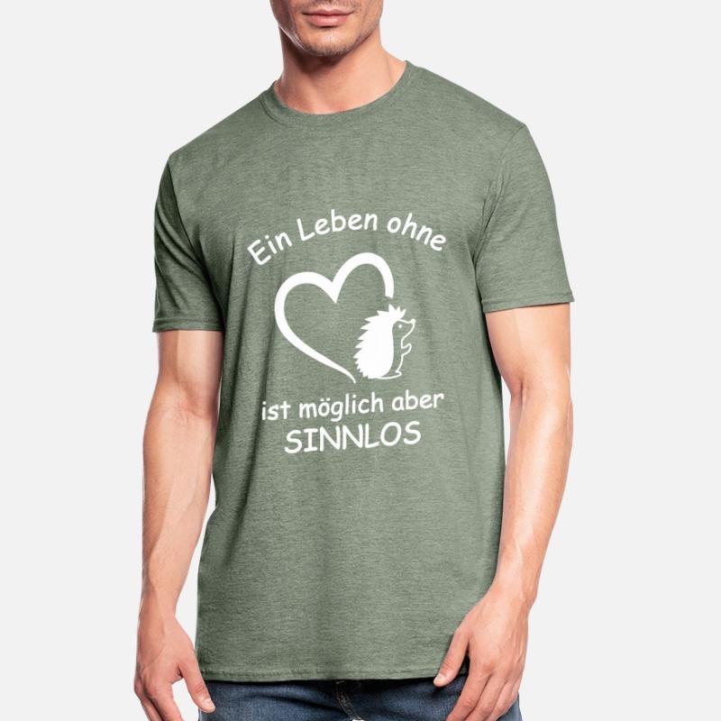 Igel Spruch Herz Stacheltier Stacheligel Geschenk Unisex Polycotton T-Shirt