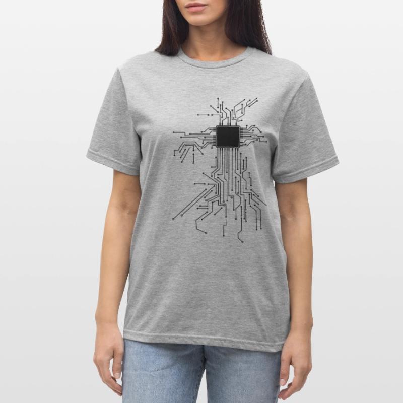 CPU Technology Nerd Computer Chip Programmer Unisex Polycotton T-Shirt