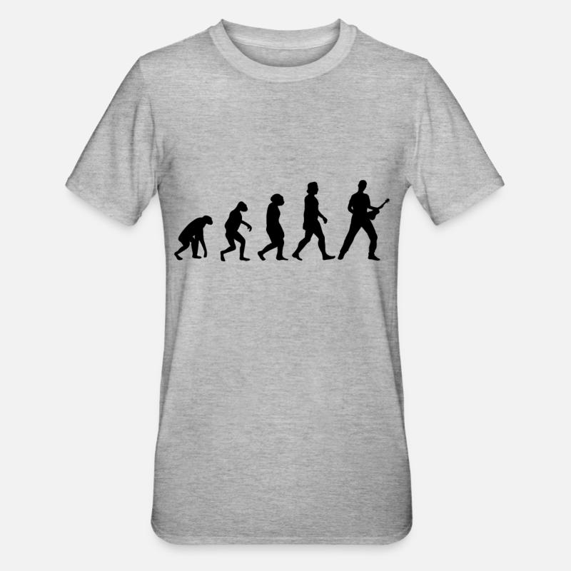 Ukulele Evolution Ukulele Player - Unisex Polycotton T-Shirt - heather grey