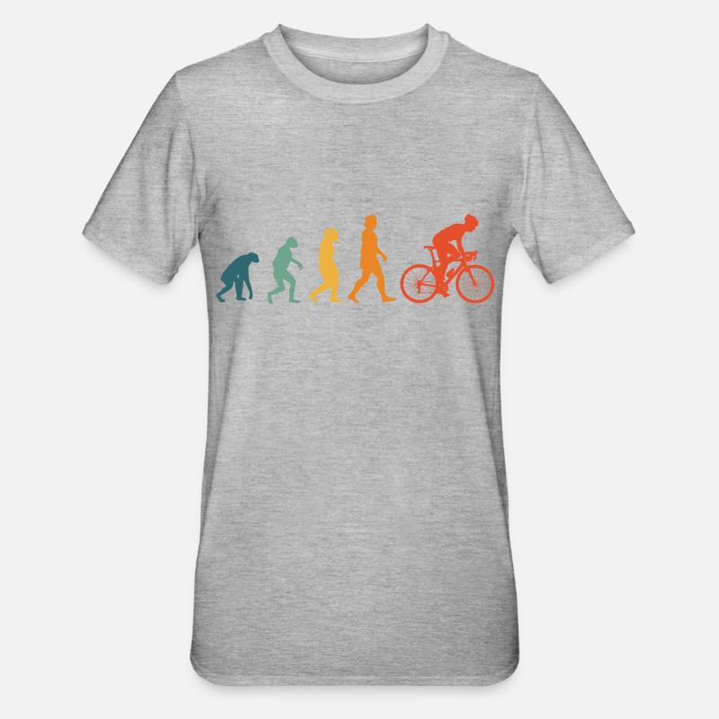 Vélo Evolution Rétro Cyclisme Cyclisme - T-shirt polycoton Unisexe - gris chiné