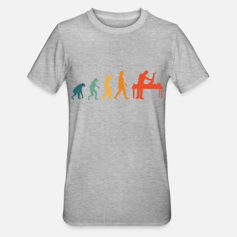 Physiothérapeute Evolution Rétro Physio - T-shirt polycoton Unisexe - gris chiné