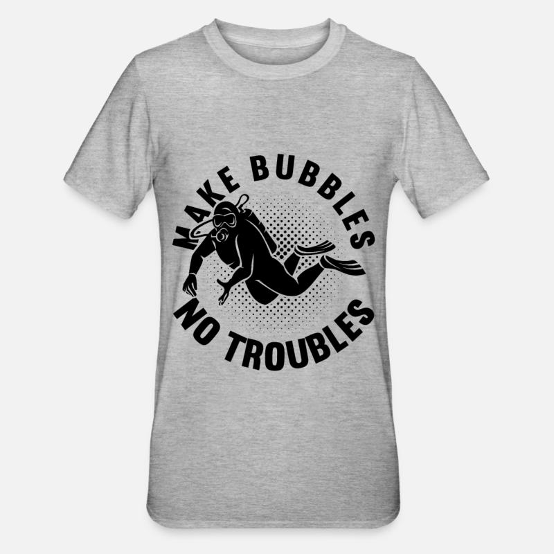 Plongée Plongée Plongée Plongée Cadeau - T-shirt polycoton Unisexe - gris chiné