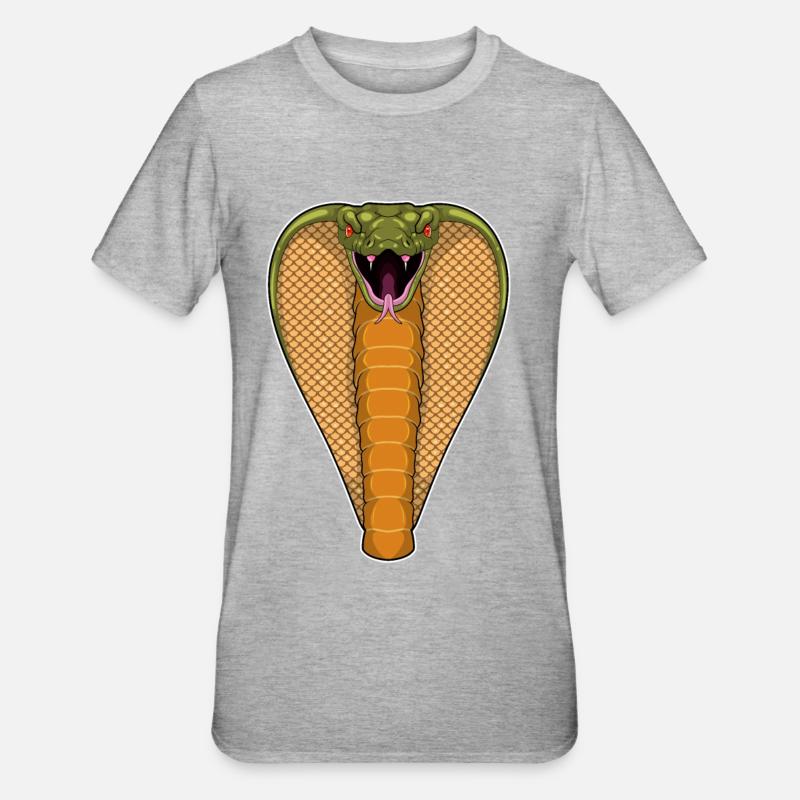 Serpent Cobra - T-shirt polycoton Unisexe - gris chiné