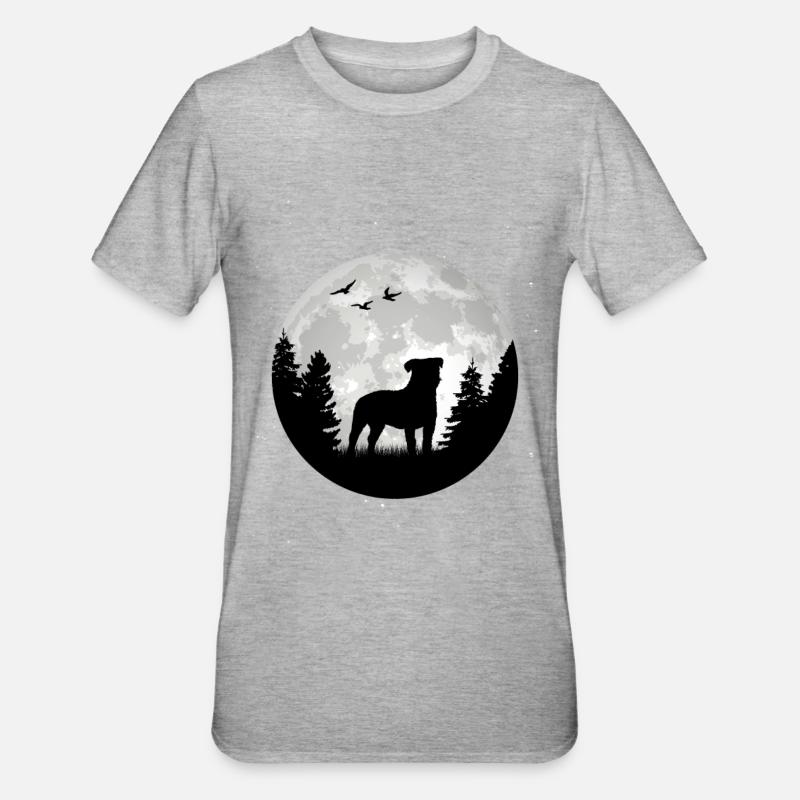 Jack Russell Terrier Lune - T-shirt polycoton Unisexe - gris chiné
