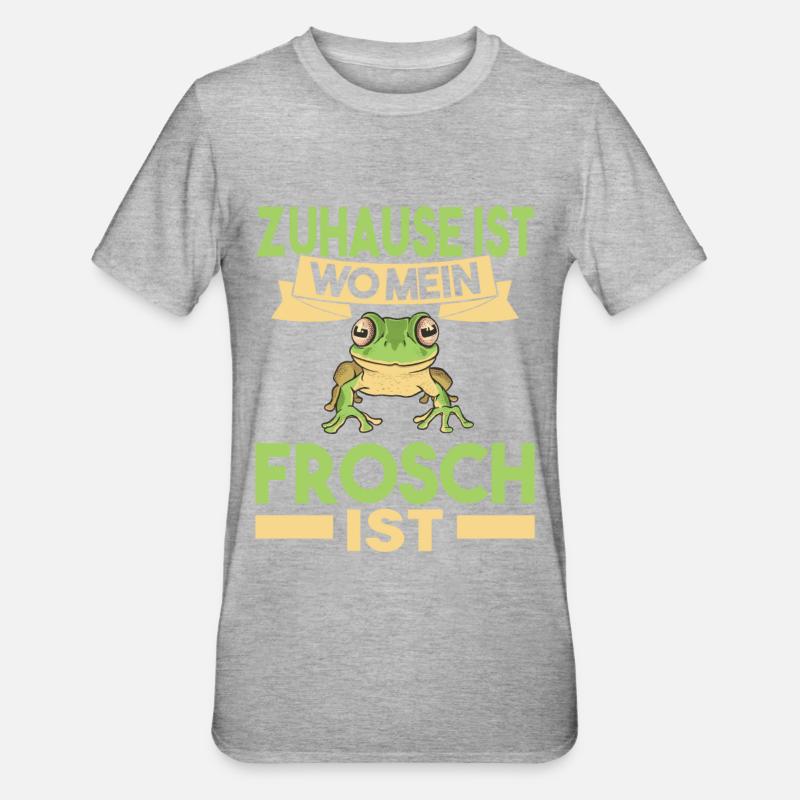 Frosch - Unisex Polycotton T-Shirt - Grau meliert