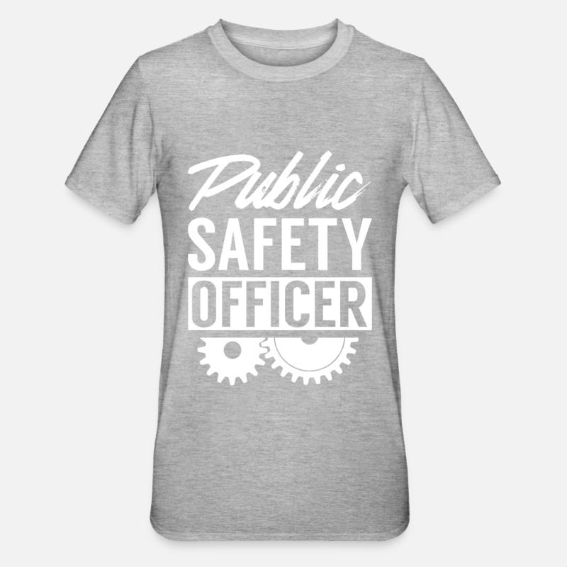 Agent de sécurité publique - T-shirt polycoton Unisexe - gris chiné