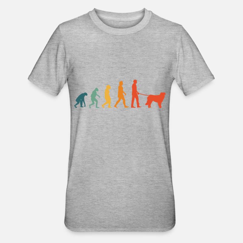 Kuvasz Evolution Retro - Unisex Polycotton T-Shirt - heather grey
