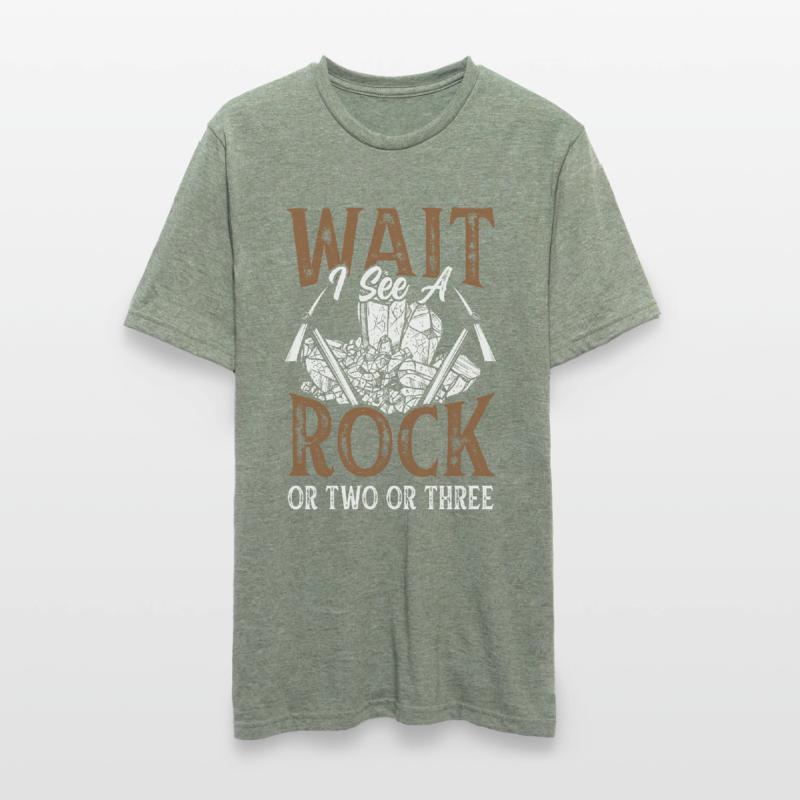 Warte Ich Sehe Einen Stein Oder Zwei Oder Drei Unisex Polycotton T-Shirt