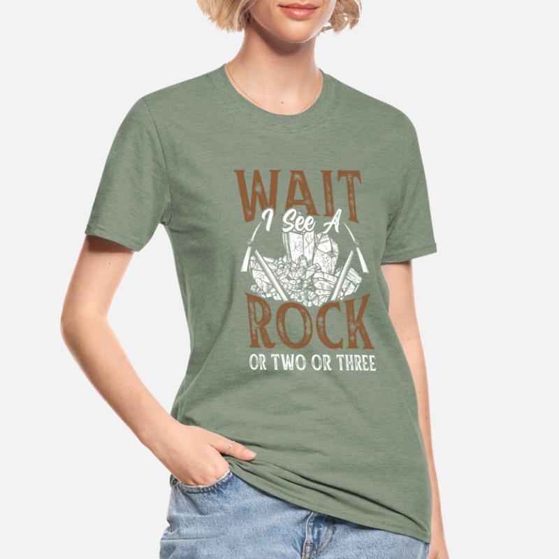Warte Ich Sehe Einen Stein Oder Zwei Oder Drei Unisex Polycotton T-Shirt