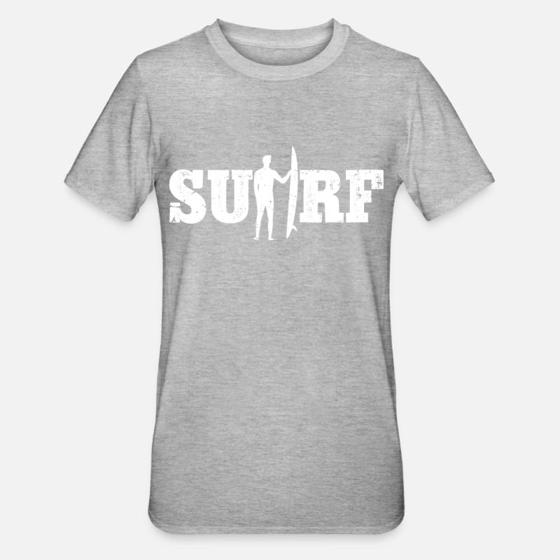 Surfing Surf Surfer - T-shirt polycoton Unisexe - gris chiné